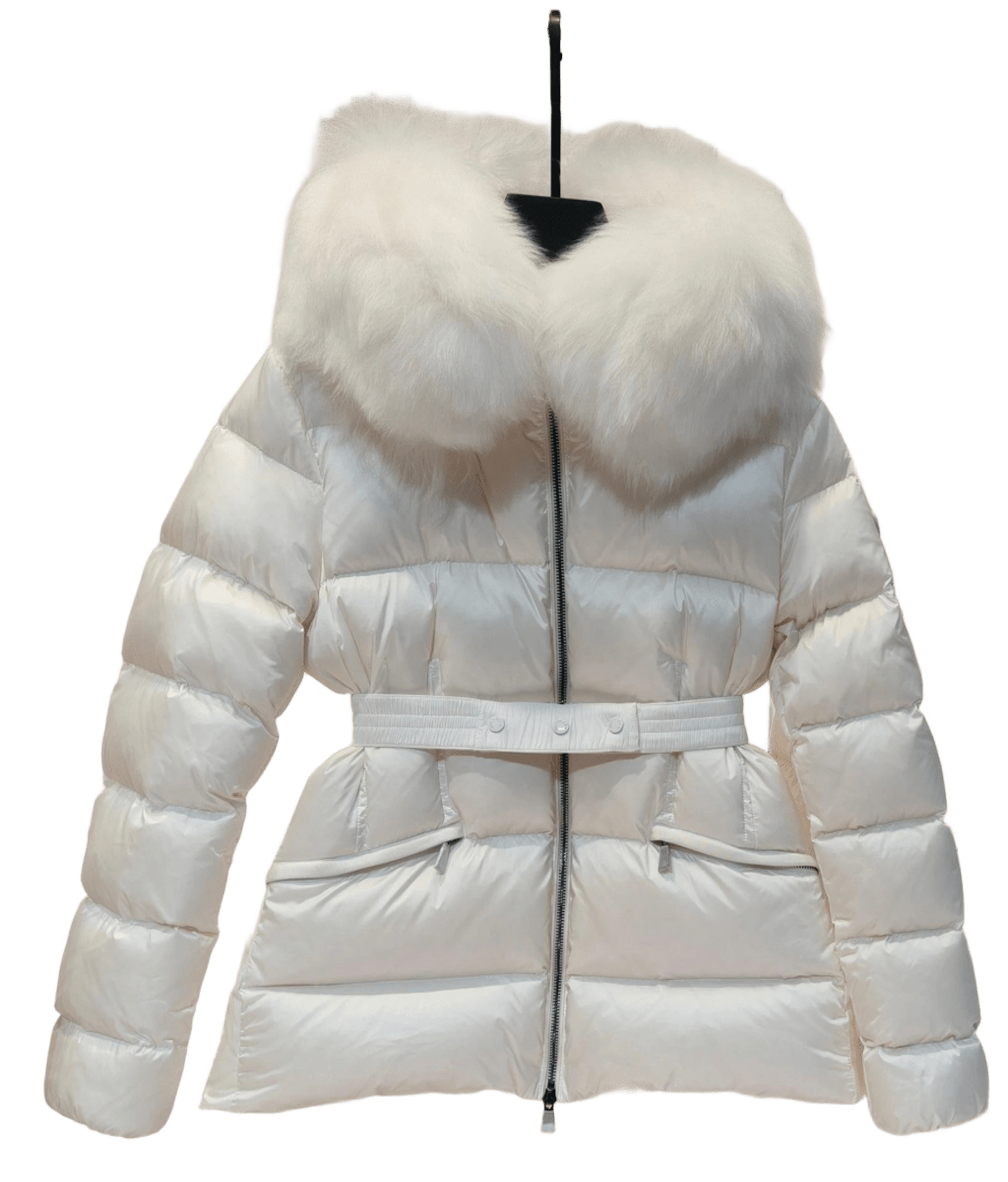 Moncler Women's White Down Jacket: Winter Warm & Fashion