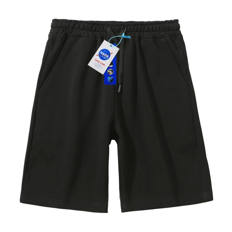 NASALIKE Black Shorts: Premium Fabric, Sporty & Unisex