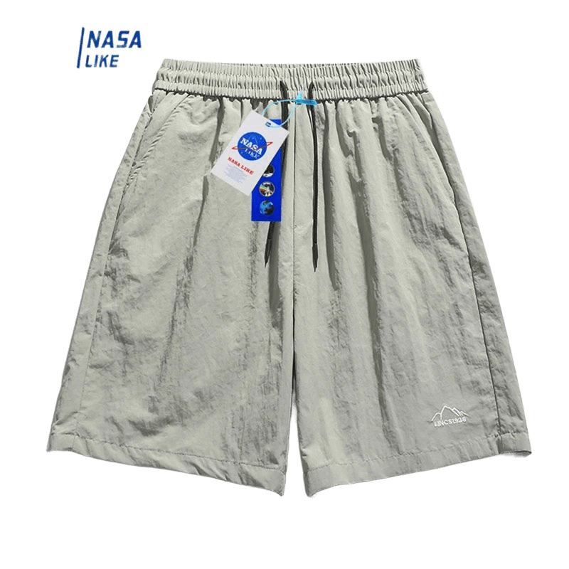 NASALIKE Light Grey Breathable Shorts | Unisex Streetwear