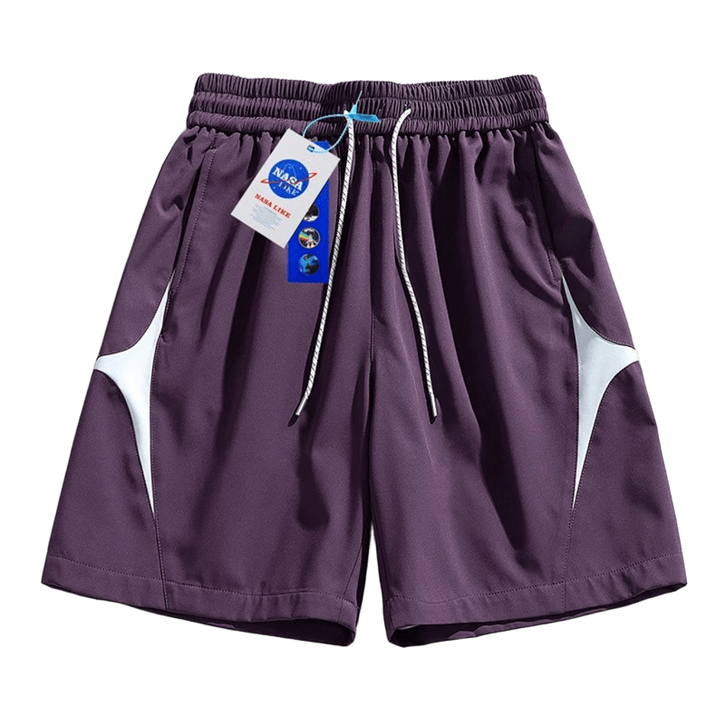 NASALIKE Purple Quick-Dry Sport Shorts, Unisex
