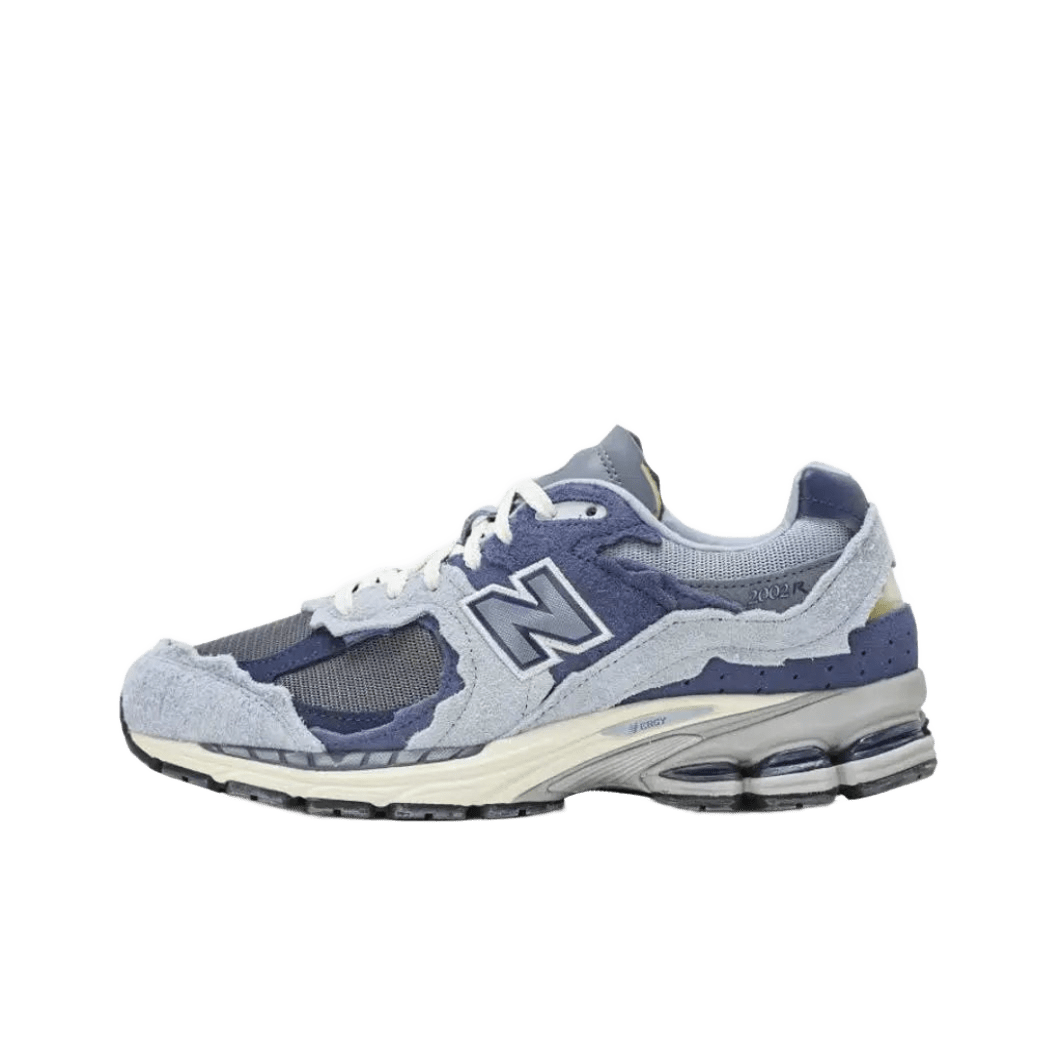 New Balance 2002R Grey Blue Suede Mesh Retro Cushioned Sneakers