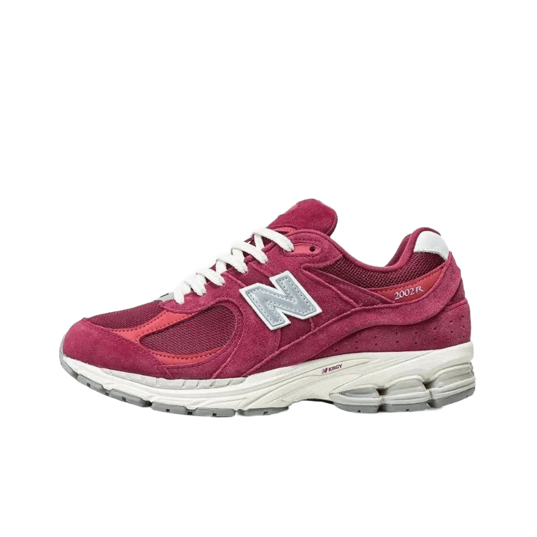 New Balance 2002R Wine Red Suede Retro Cushioned Sneakers