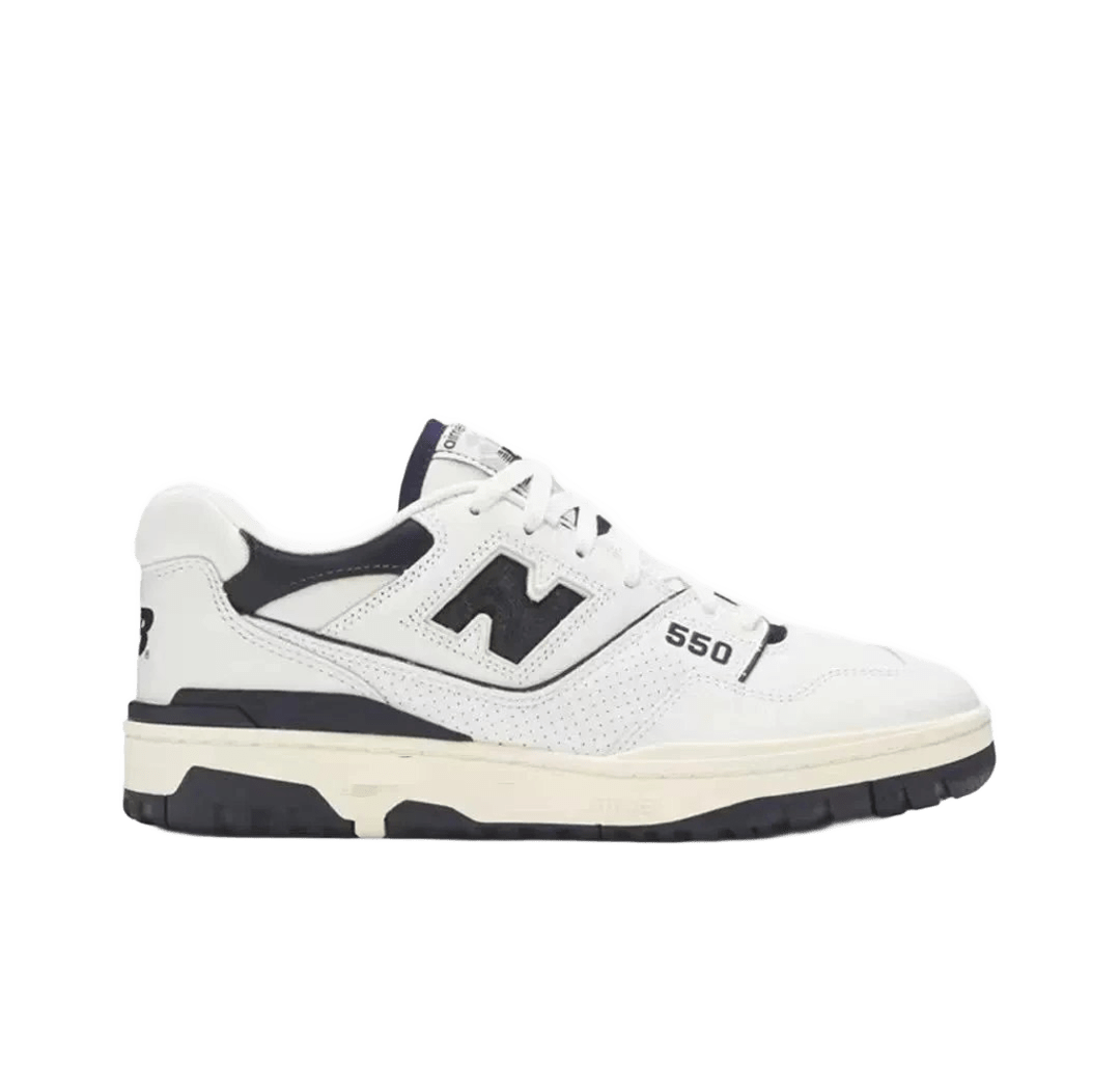 New Balance 550 White Leather Sneakers - Retro Unisex