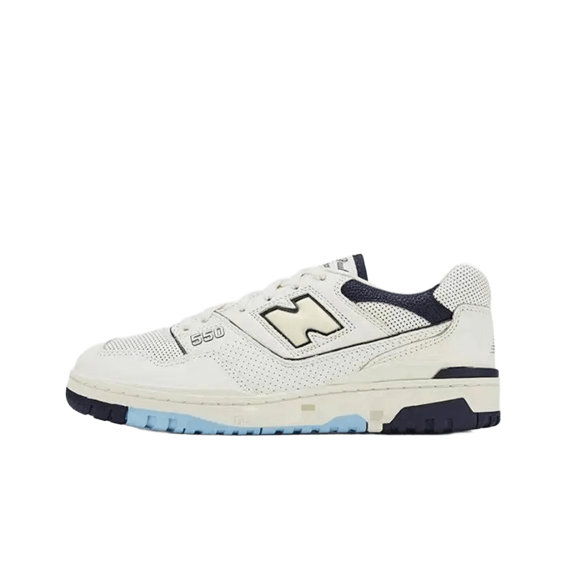 New Balance 550 White Leather Unisex Sneakers, Retro