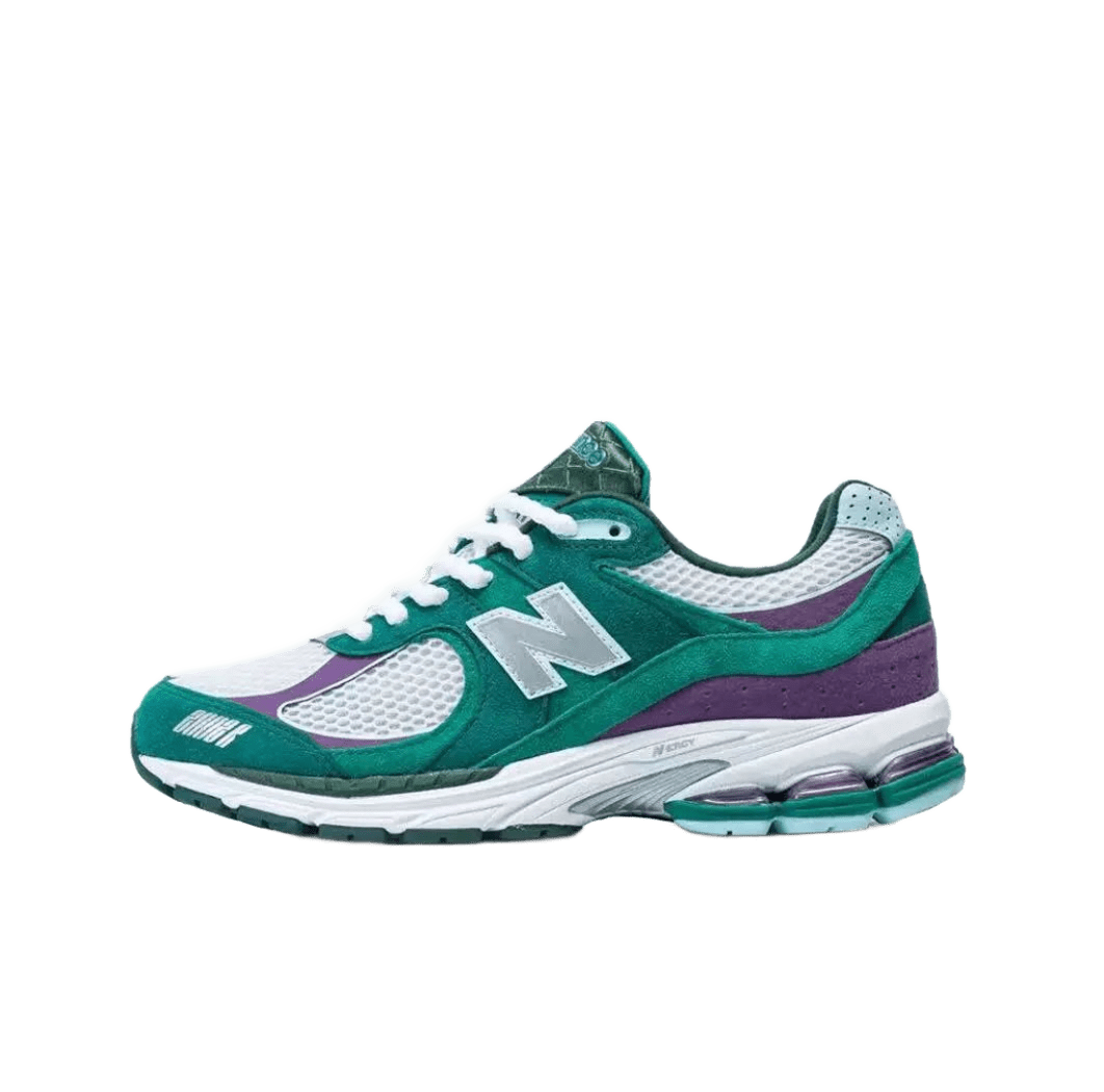 New Balance 90s Retro Green Purple Suede Sneakers