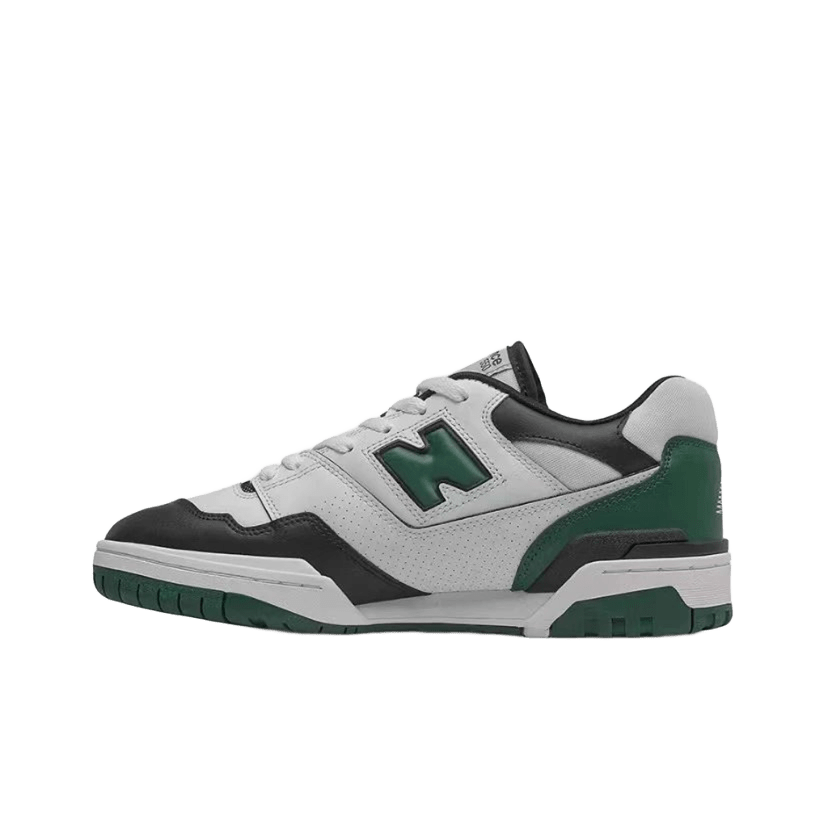 New Balance Retro Grey-White-Green Cushioned Sneakers