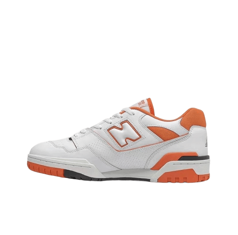 New Balance White/Orange Retro Leather Sneakers - Unisex