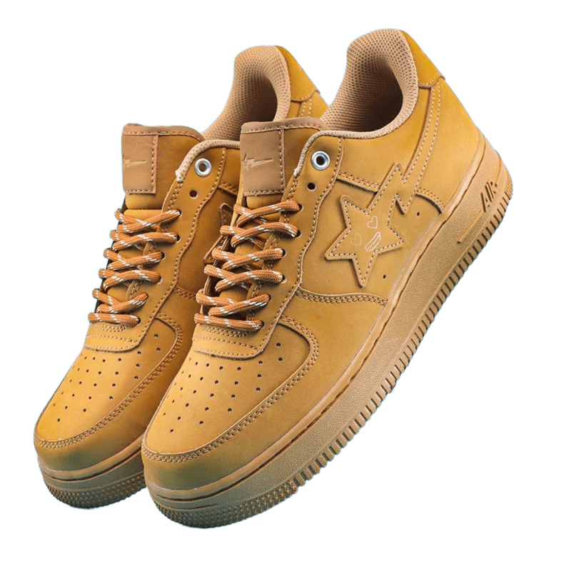 Nike Air Force 1 Brown Leather Sneakers