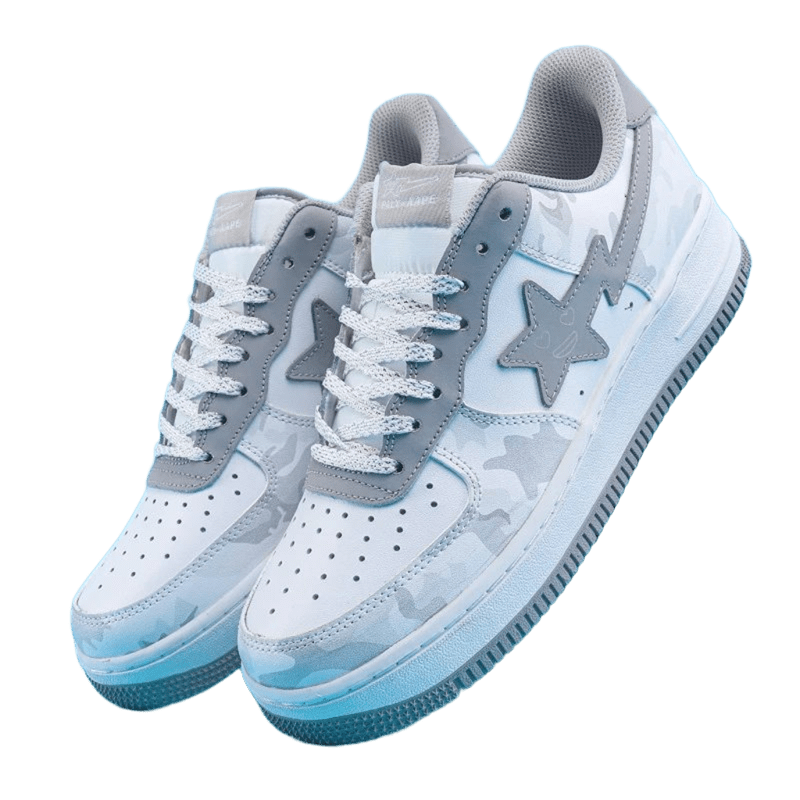 Nike Air Force 1 Grey White Leather Unisex Sneakers