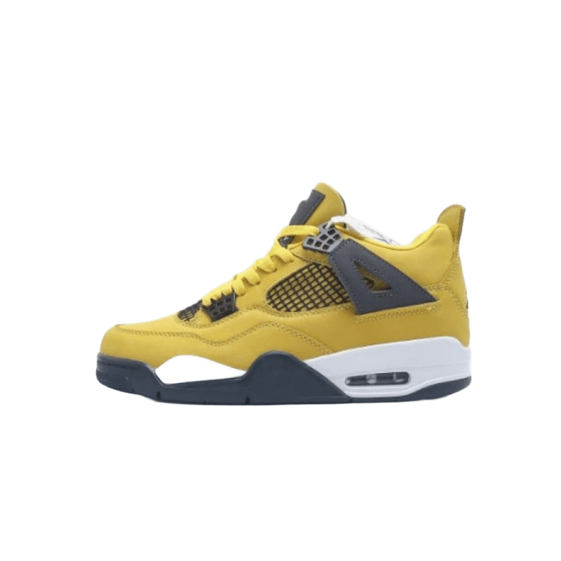 Nike Air Jordan 4 Retro Yellow Leather Unisex Sneakers