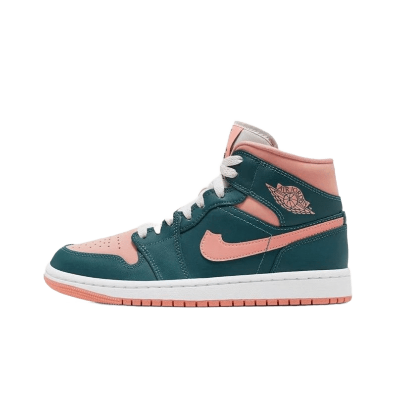 Nike Air Jordan Green Pink Leather Unisex Sneakers