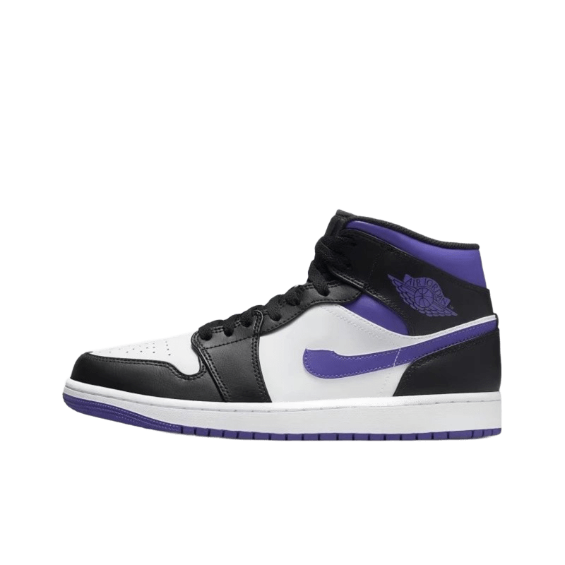 Nike Air Jordan High Black Purple White Leather Retro Shoes