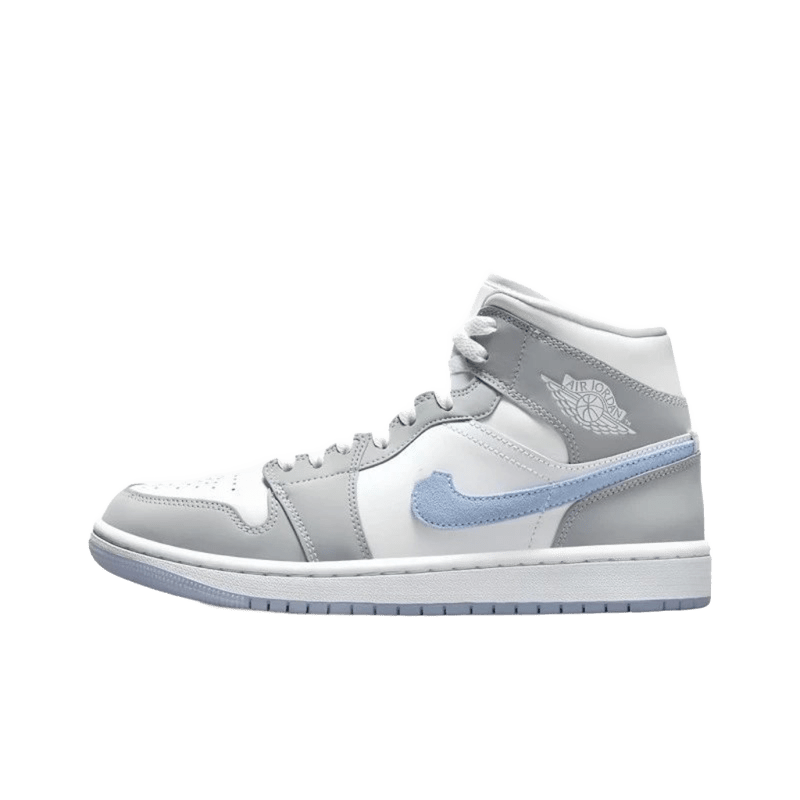 Nike Air Jordan High Top Gray White Blue Leather Basketball Shoes
