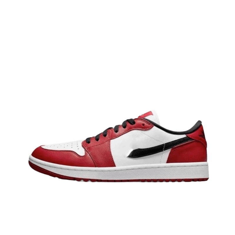 Nike Air Jordan Low-Top: Red, White, Black Leather Sneakers