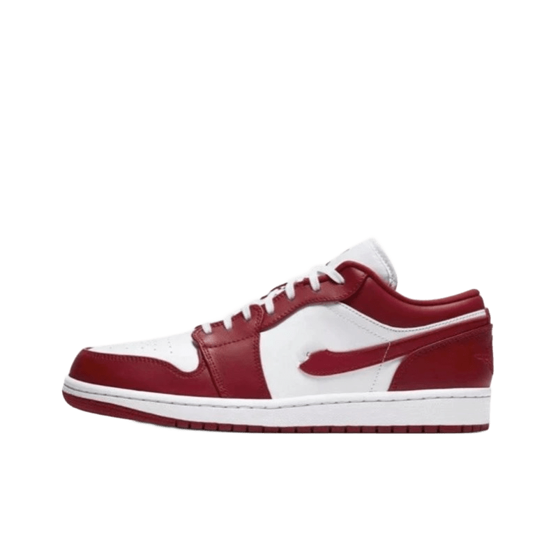 Nike Air Jordan Red White Leather Sneakers, Unisex