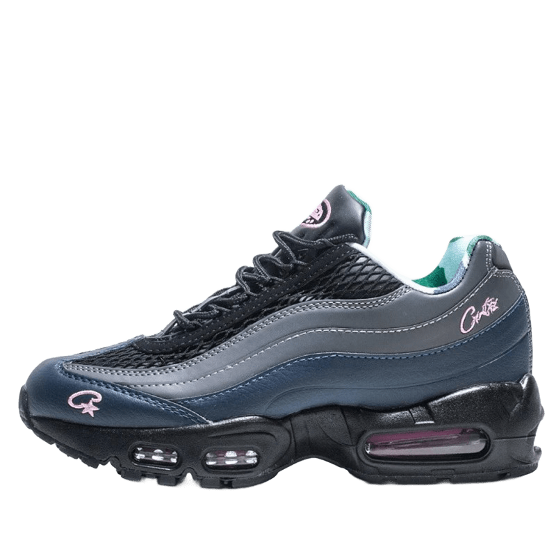 Nike Air Max 90 Deep Blue Leather Mesh Retro Sneakers