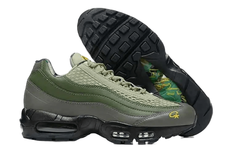 Nike Air Max 90 Retro Olive Green Leather Textile Shoes