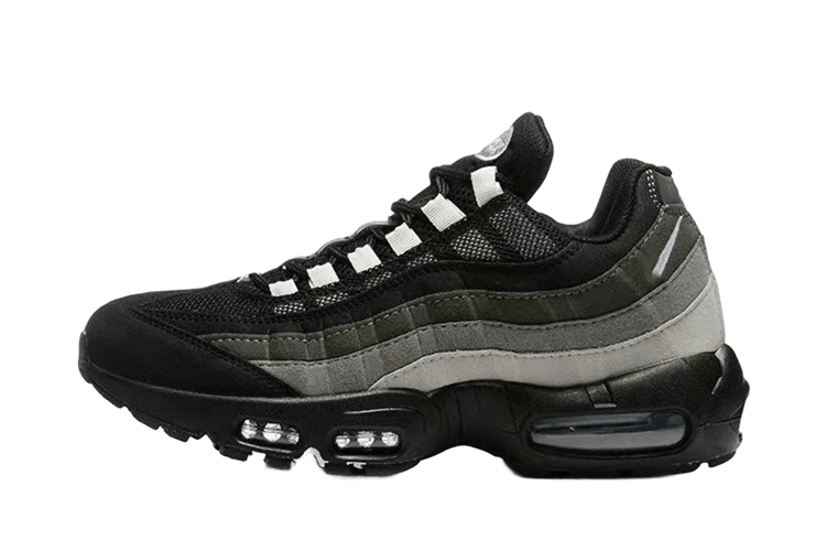 Nike Air Max 95 Black Grey Leather Mesh Sneakers