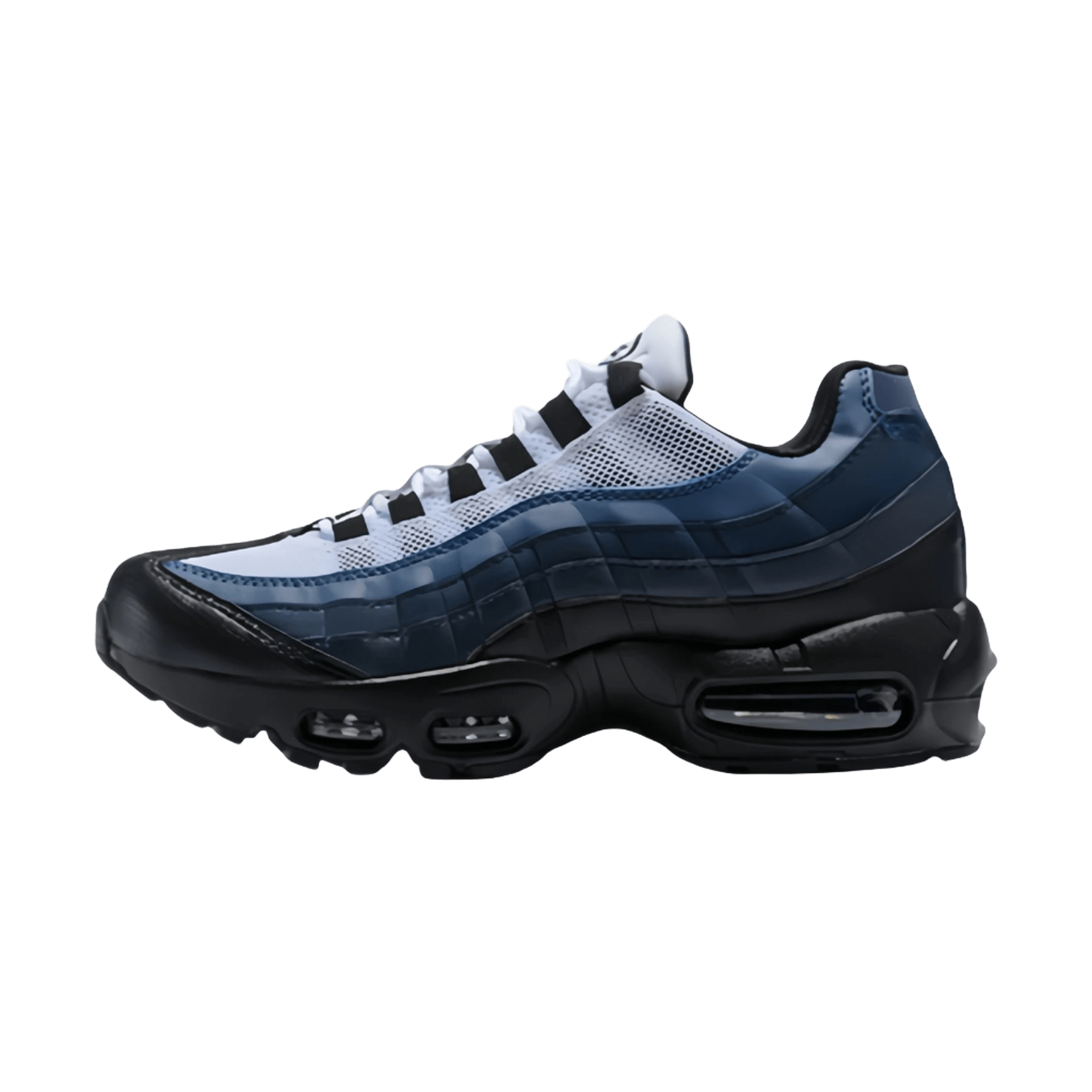 Nike Air Max 95 Blue White Leather Mesh Cushioned Sneakers