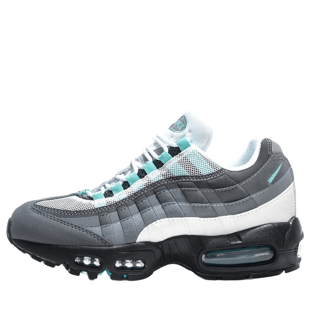 Nike Air Max 95 Grey Green White Leather Mesh Sneakers