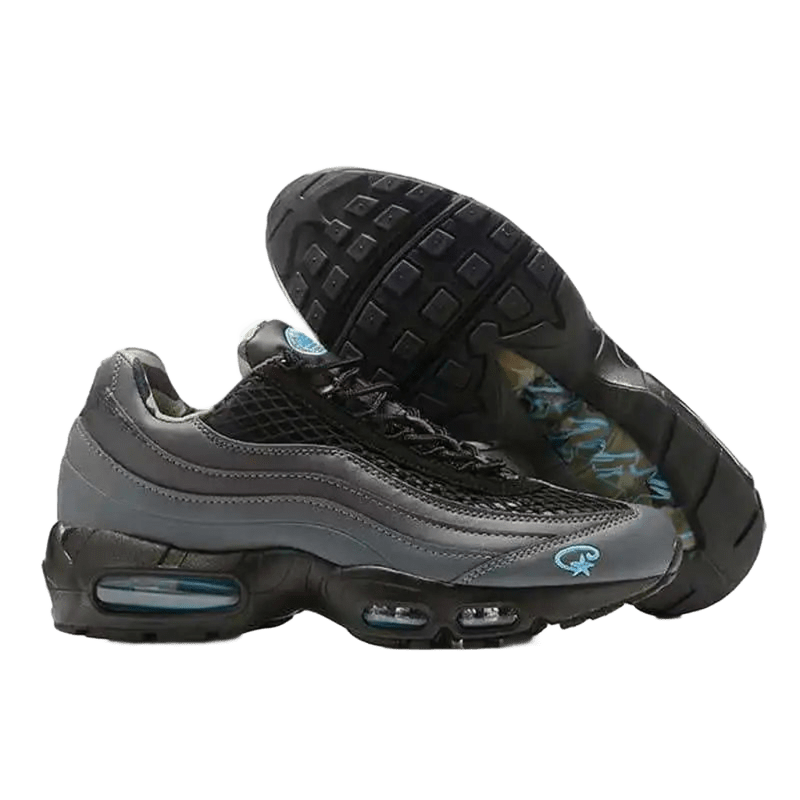 Nike Air Max 95 Retro Gray Black Leather Mesh Shoes