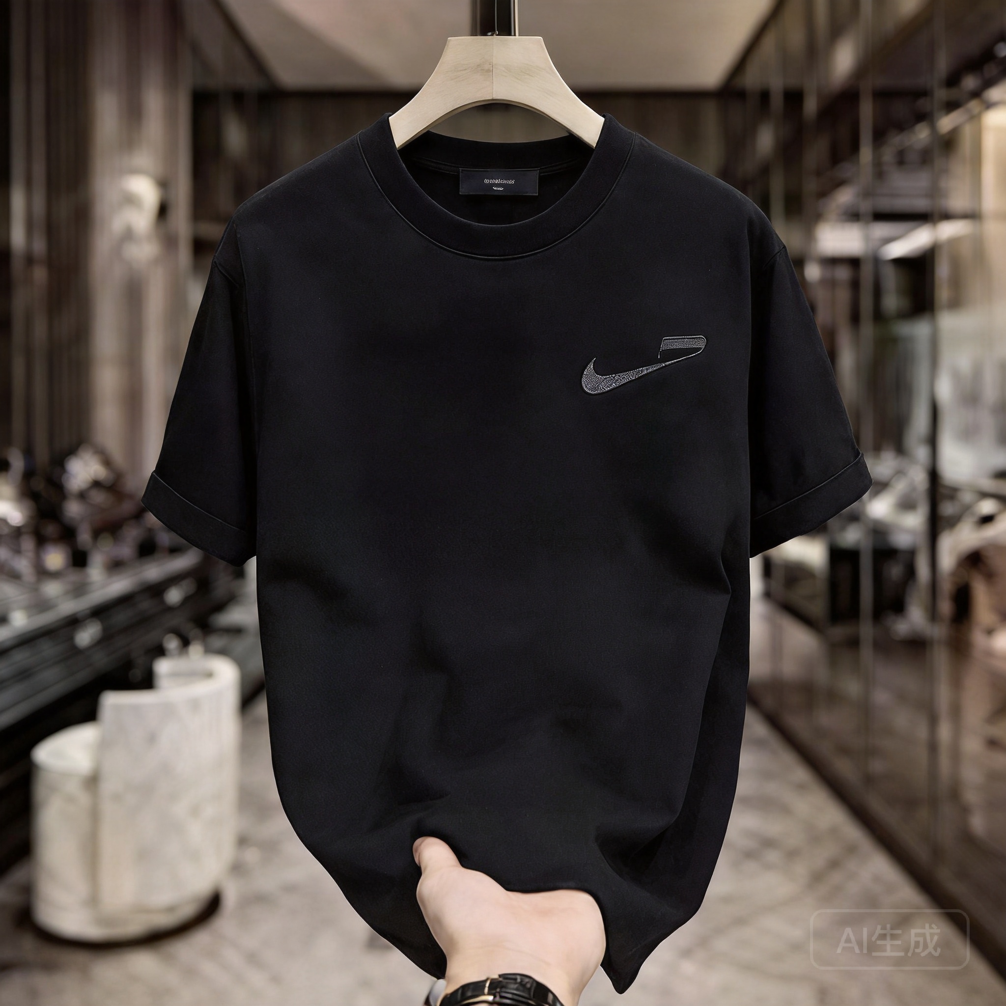 Nike Black Athletic Breathable Unisex Sportswear