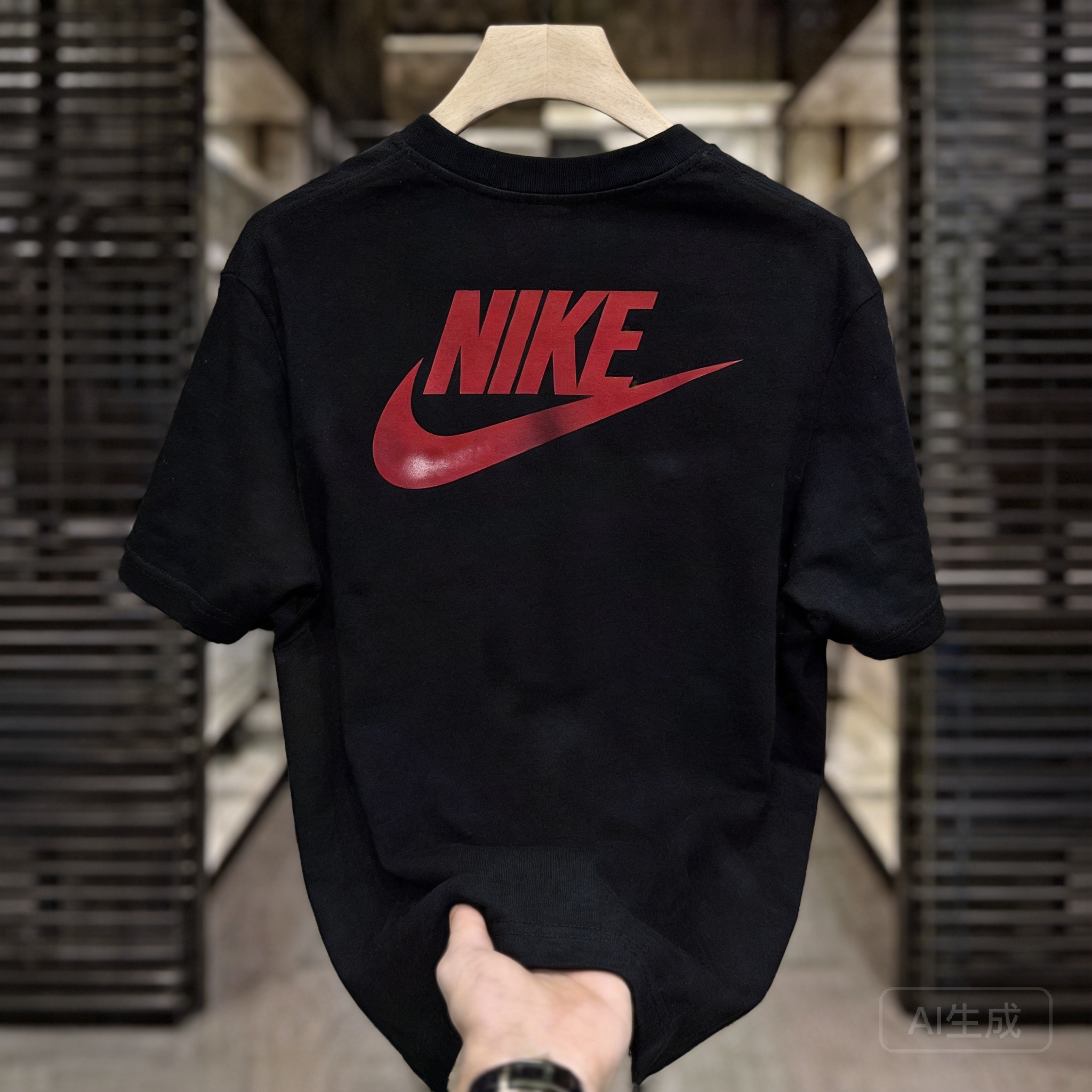 Nike Black Breathable Athletic Wear, Unisex Minimalist Style