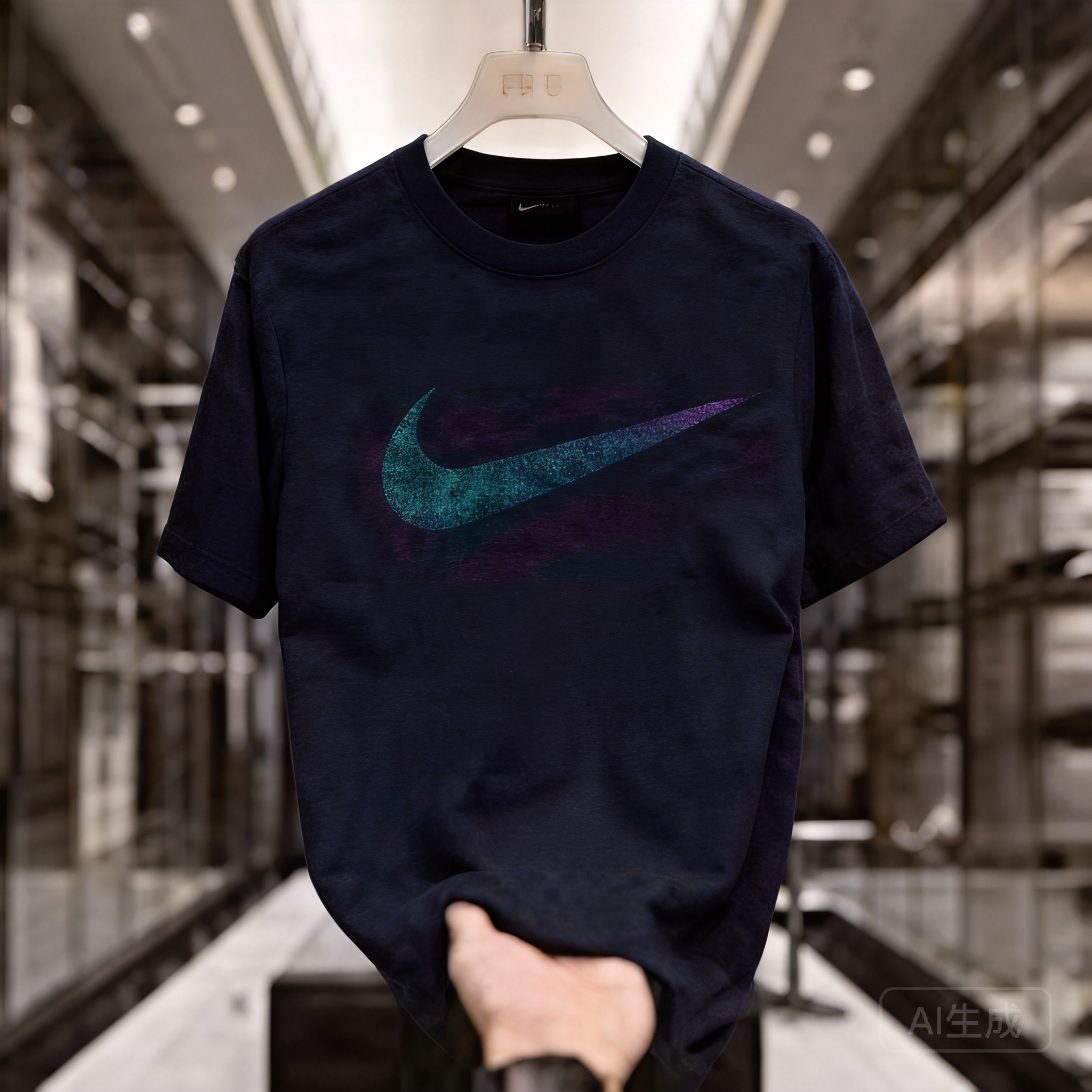 Nike Black Breathable Athletic Wear: Unisex Street Style