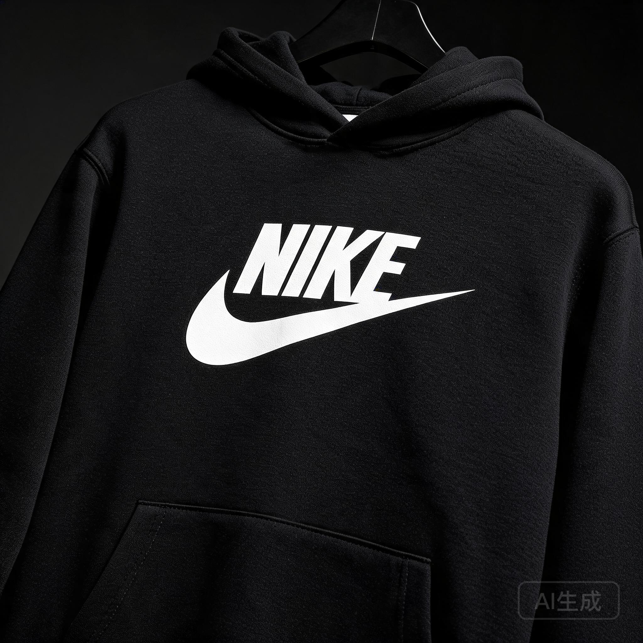Nike Black Cotton Hoodie - Breathable Unisex Sweatshirt