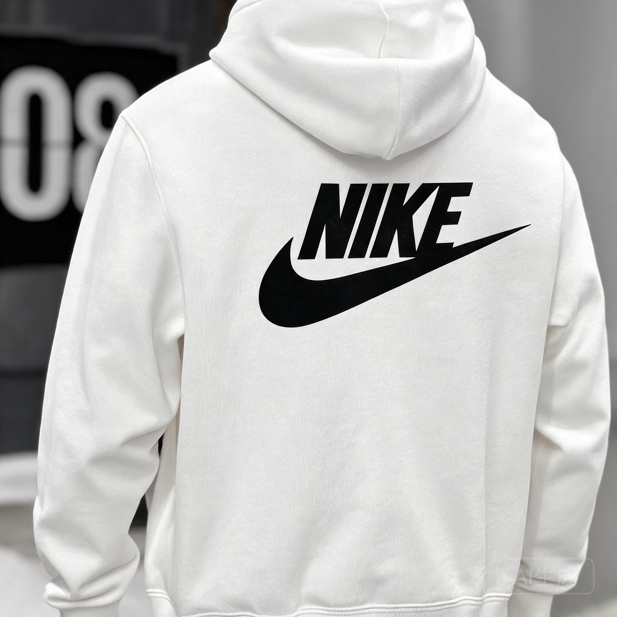 Nike Black Cotton Sweatshirt: Unisex, Breathable, Logo