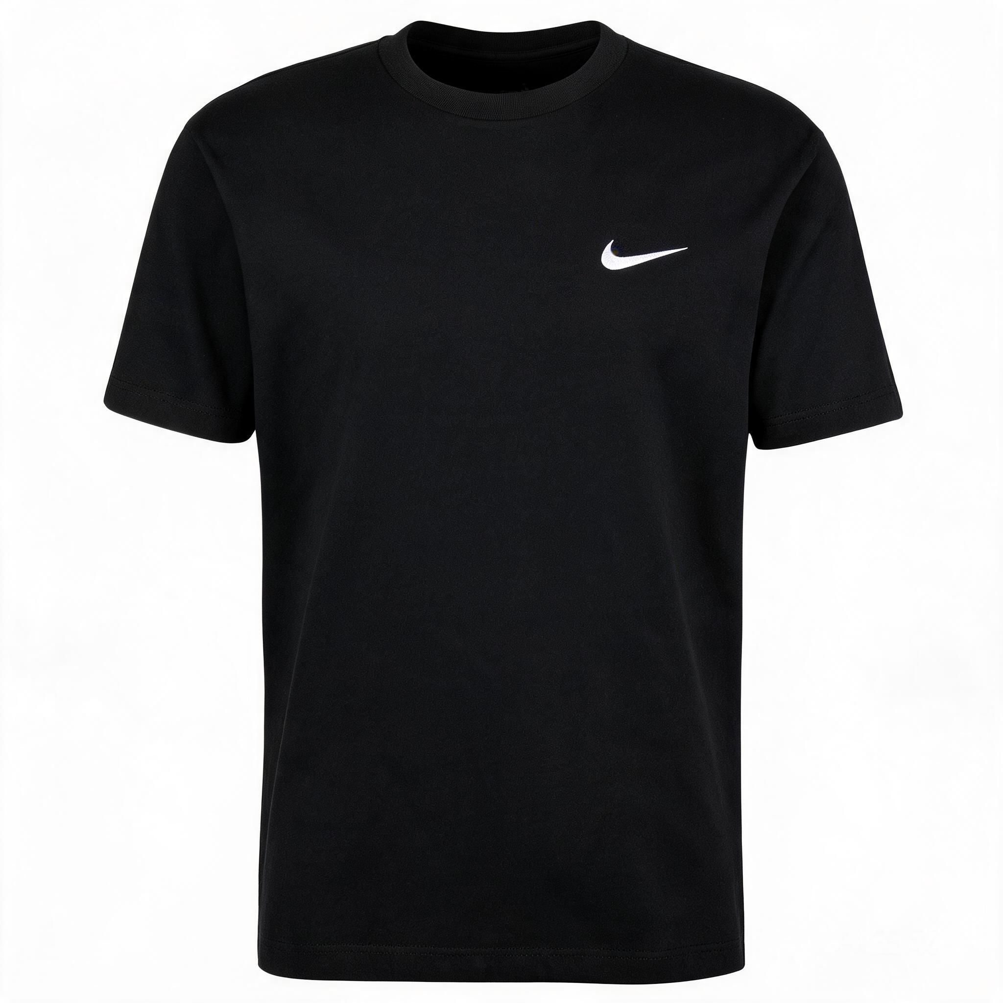 Nike Black Cotton T-Shirt, Moisture-Wicking, Unisex
