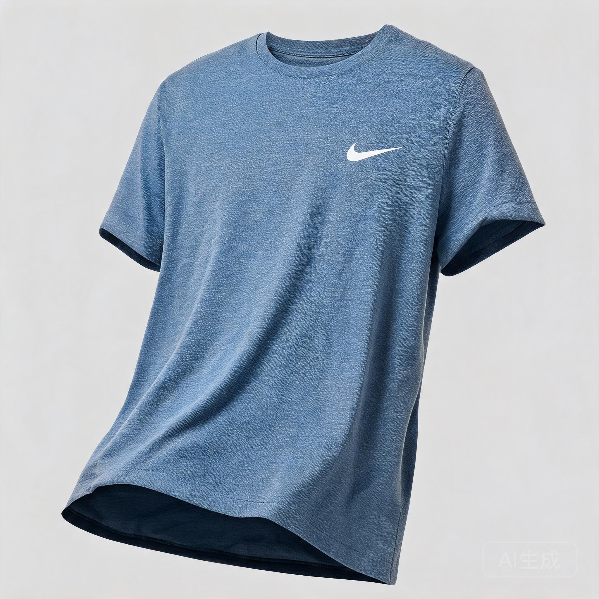Nike Blue Cotton Moisture-Wicking Minimalist T-Shirt Unisex