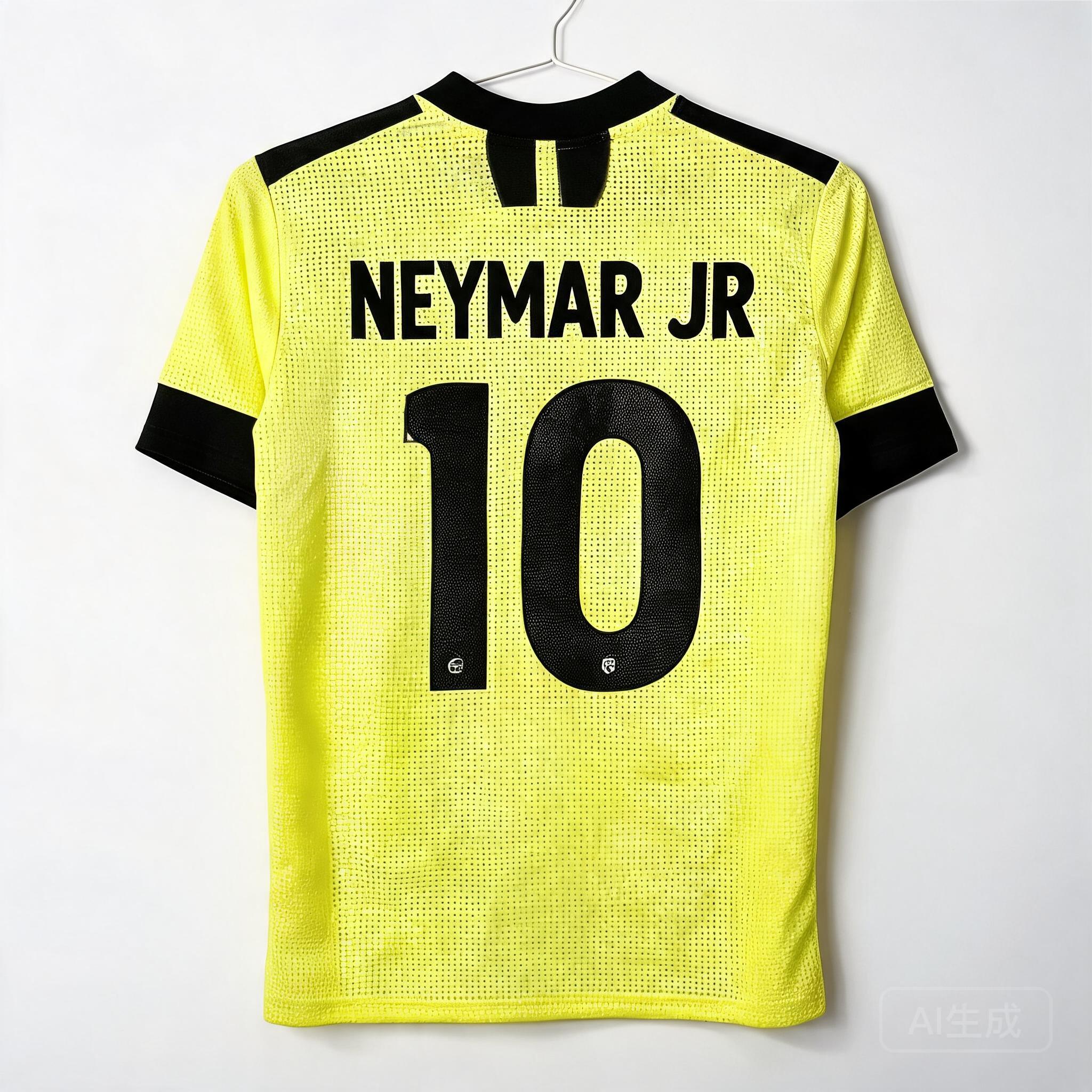 Nike Classic 10 ITALIENI Yellow Cotton Soccer Jersey