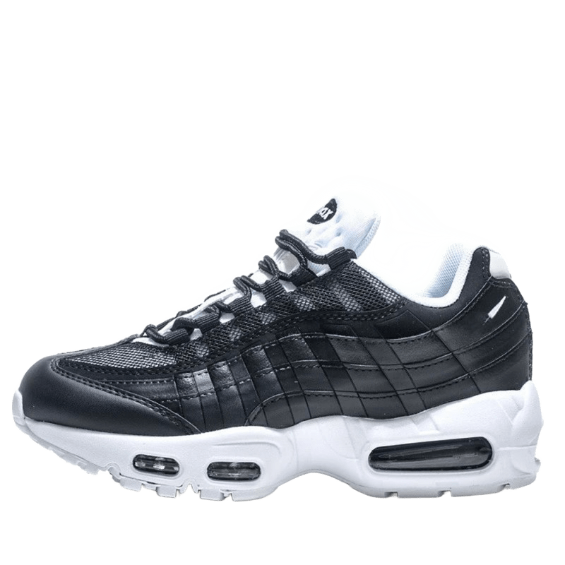 Nike Classic Black White Leather Sneakers - Cushioned