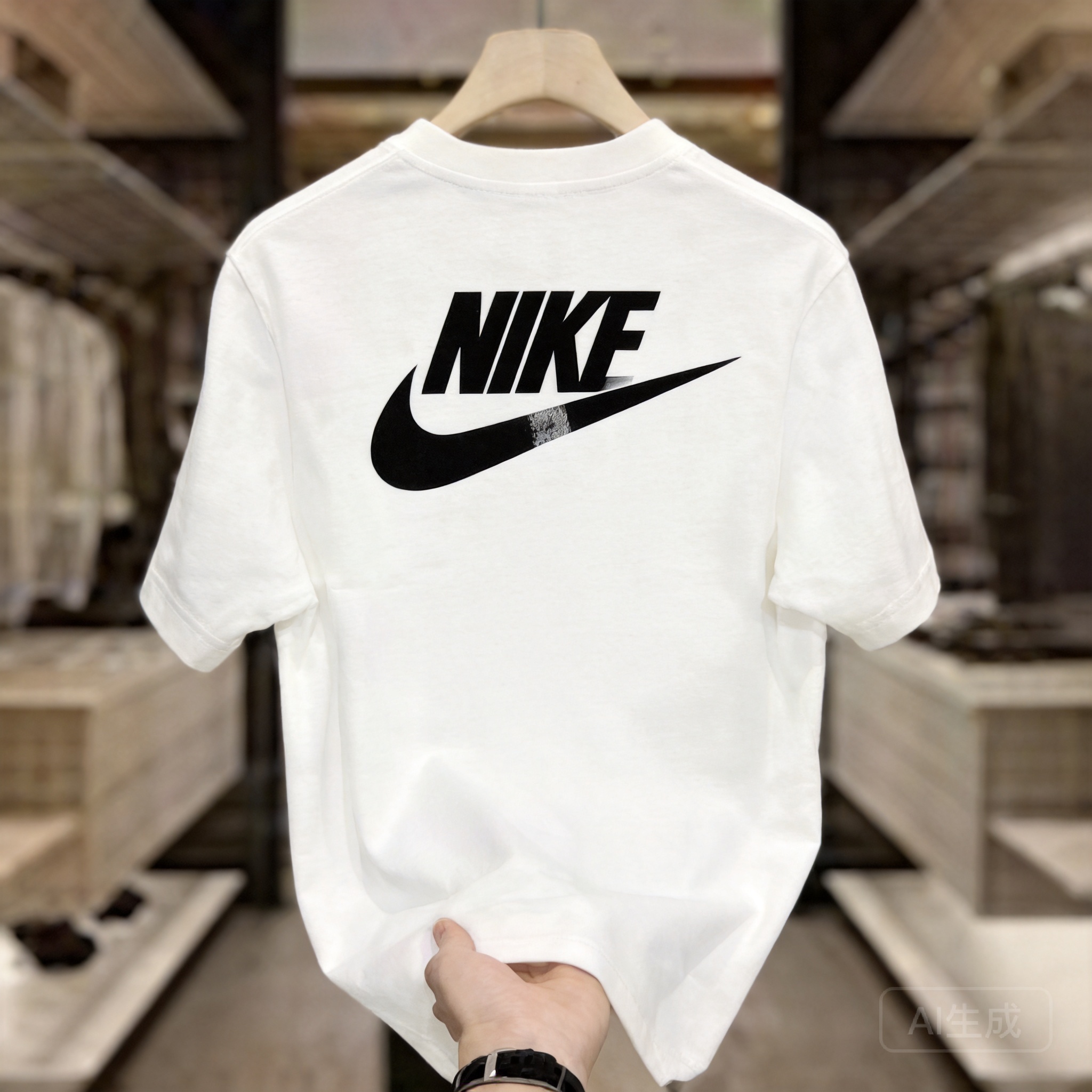 NIKE Classic Cotton White T-Shirt for Men & Women