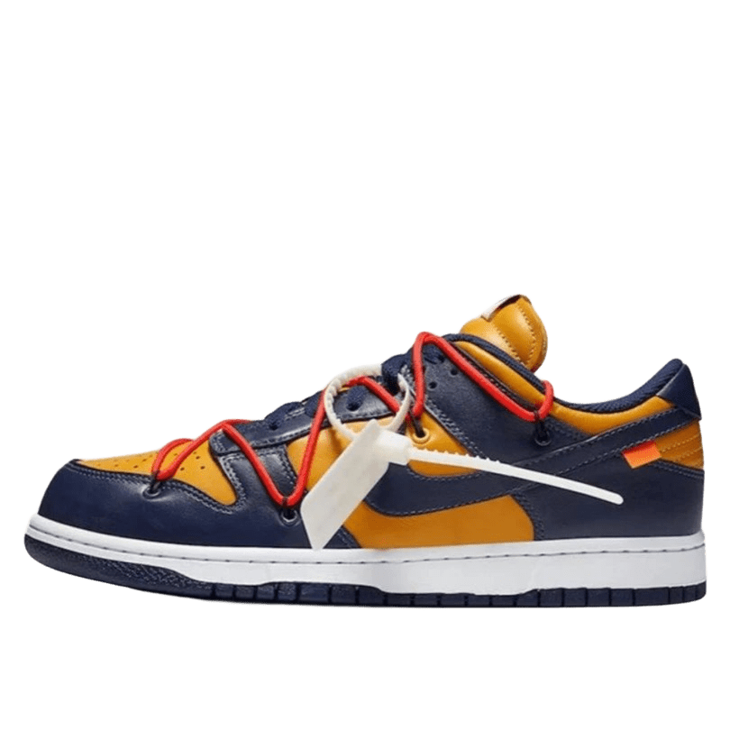 Nike Dunk Blue Yellow Leather Unisex Sneakers