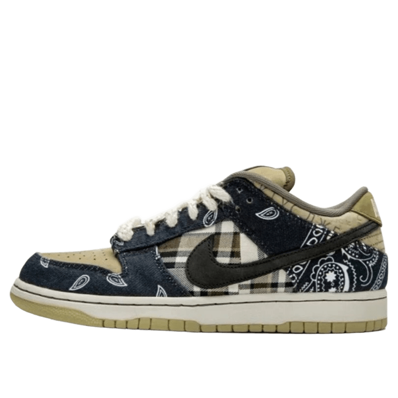 Nike Dunk Denim Patchwork Paisley Blue Brown Retro