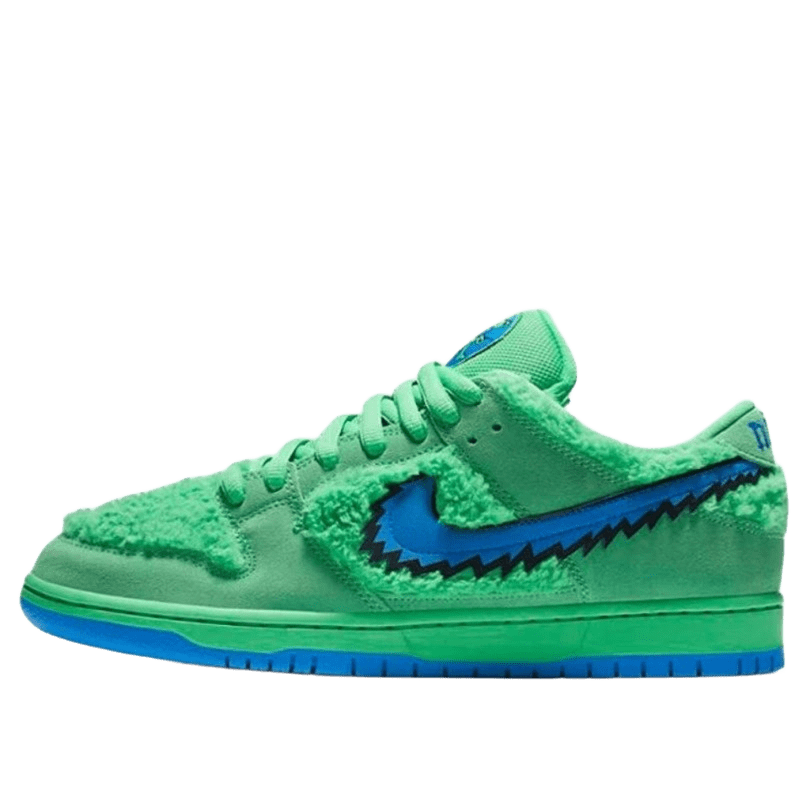 Nike Dunk Light Green: Suede, Blue Jagged Swoosh, Unisex