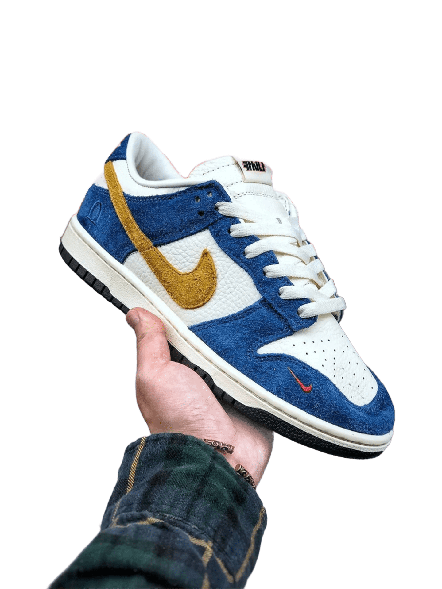 Nike Dunk Low Blue White Yellow Suede Retro Sneakers