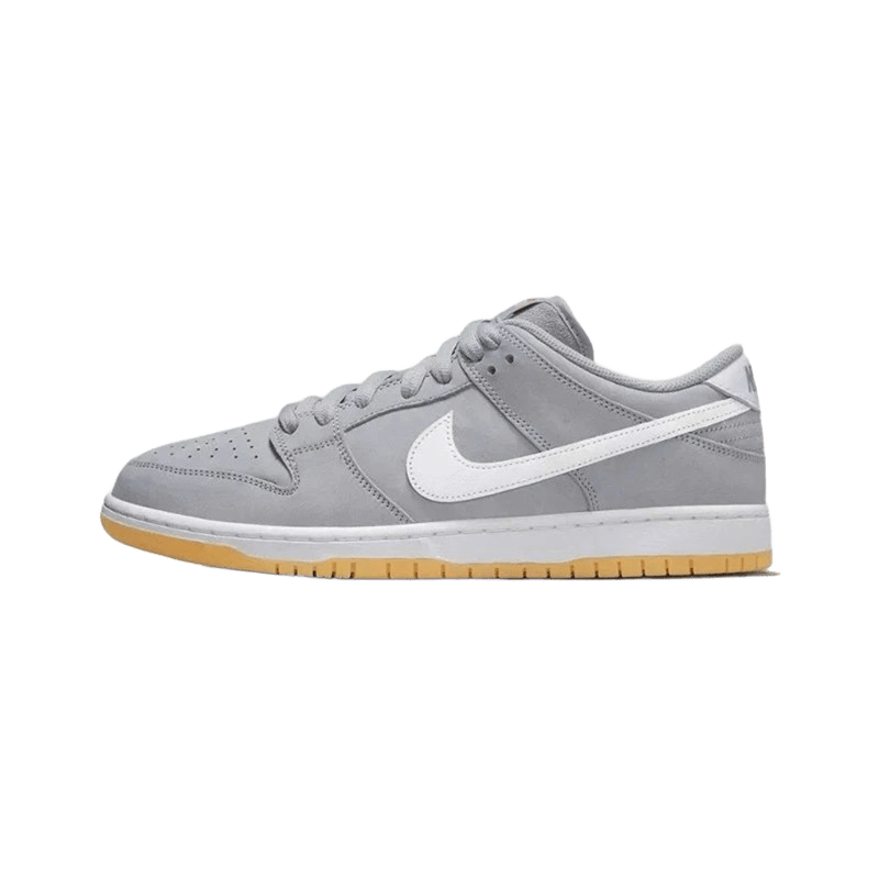 Nike Dunk Low Grey Leather Unisex Sneakers - Classic Style