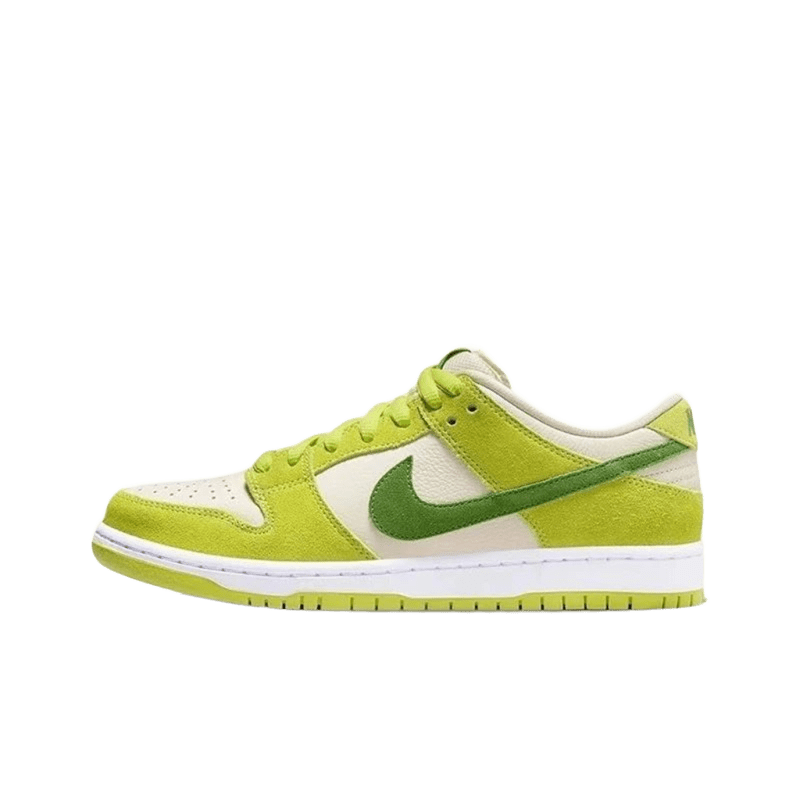 Nike Dunk Low Yellow Green Suede Leather Unisex Shoes