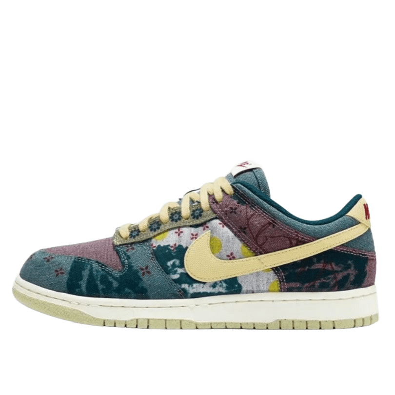 Nike Dunk Multi-Color Cotton Patchwork Unisex Sneakers