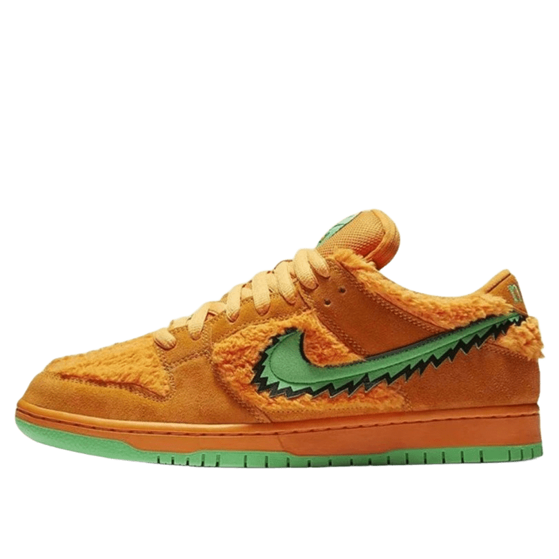 Nike Dunk Orange Green Suede Unisex Shoes - Sporty Streetwear