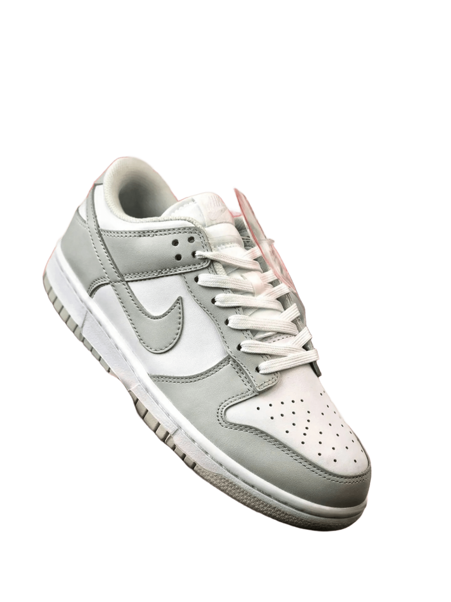 Nike Dunk Retro Grey White Leather Low-Top Sneakers