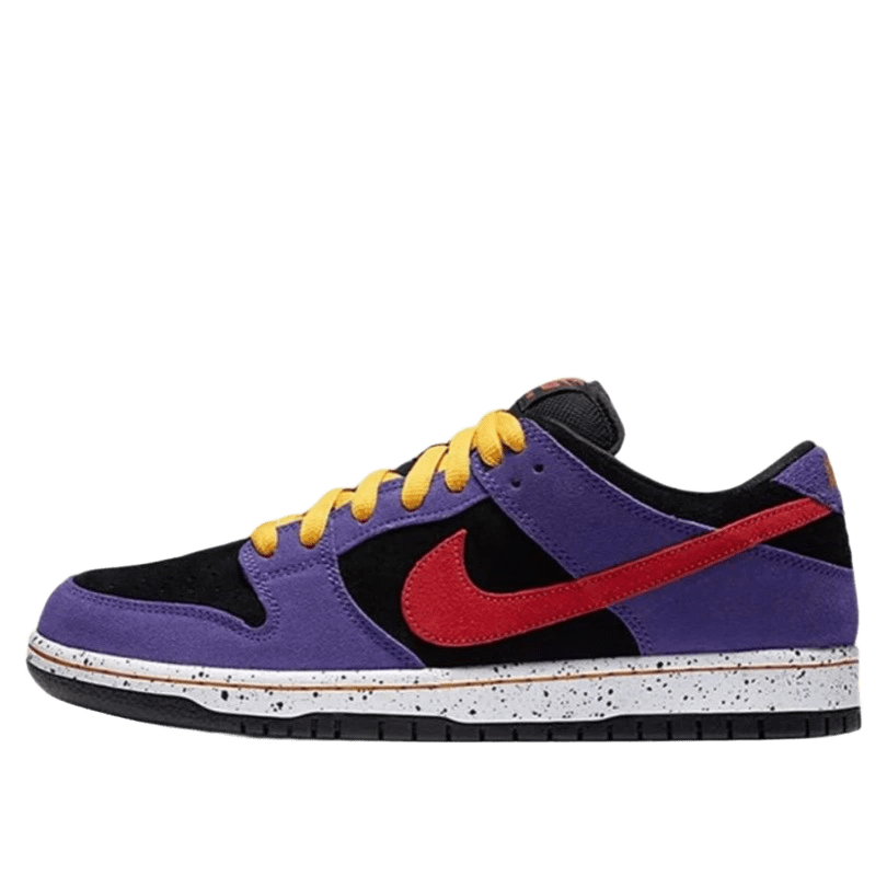 Nike Dunk Retro Purple Black Red Leather Unisex Shoes