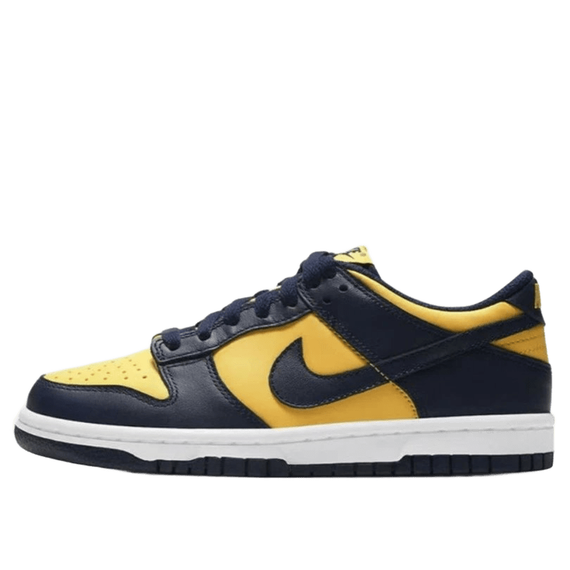 Nike Dunk Retro Yellow Black Leather Unisex Sneakers