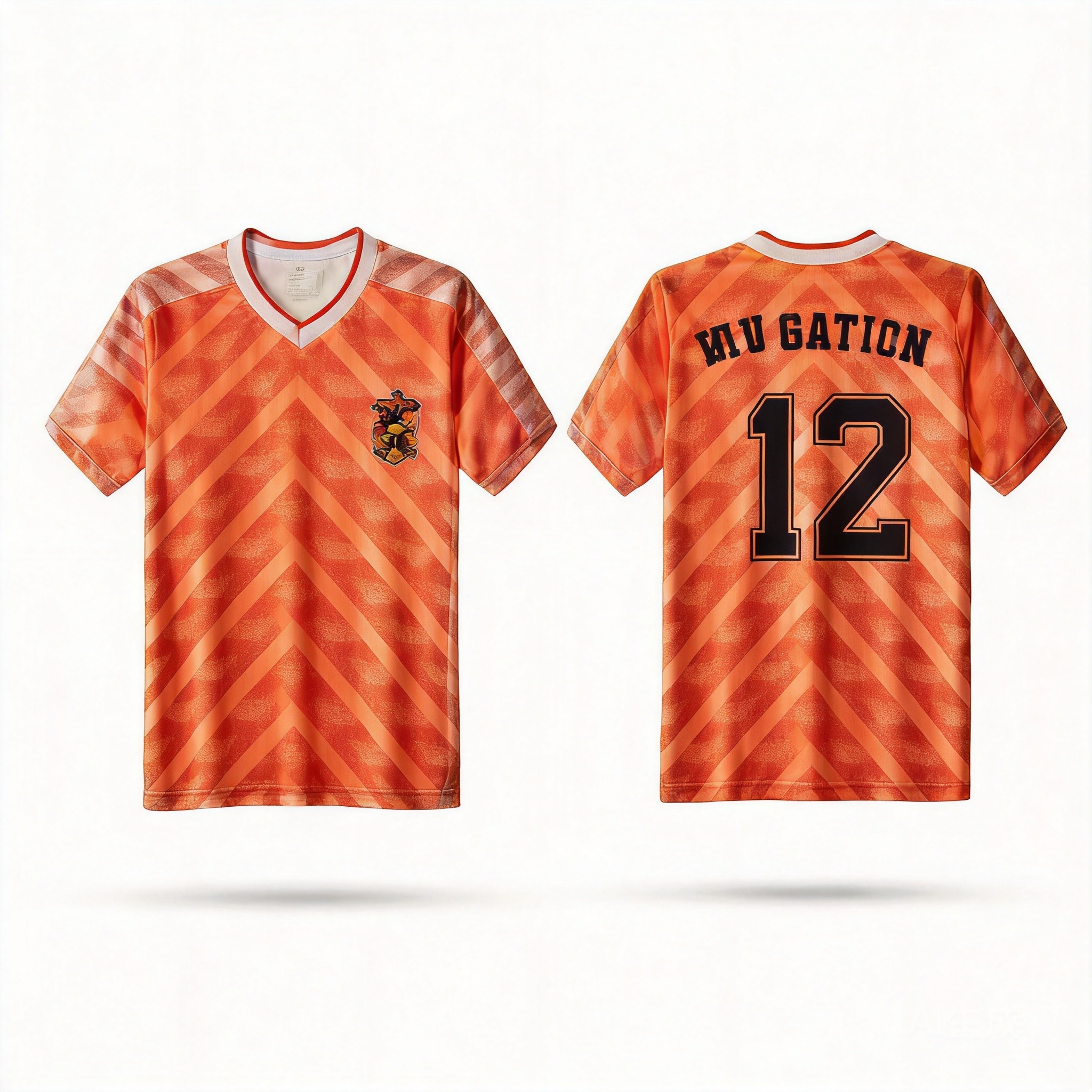 NIKE Football Orange Breathable Jersey - Unisex Sportswear
