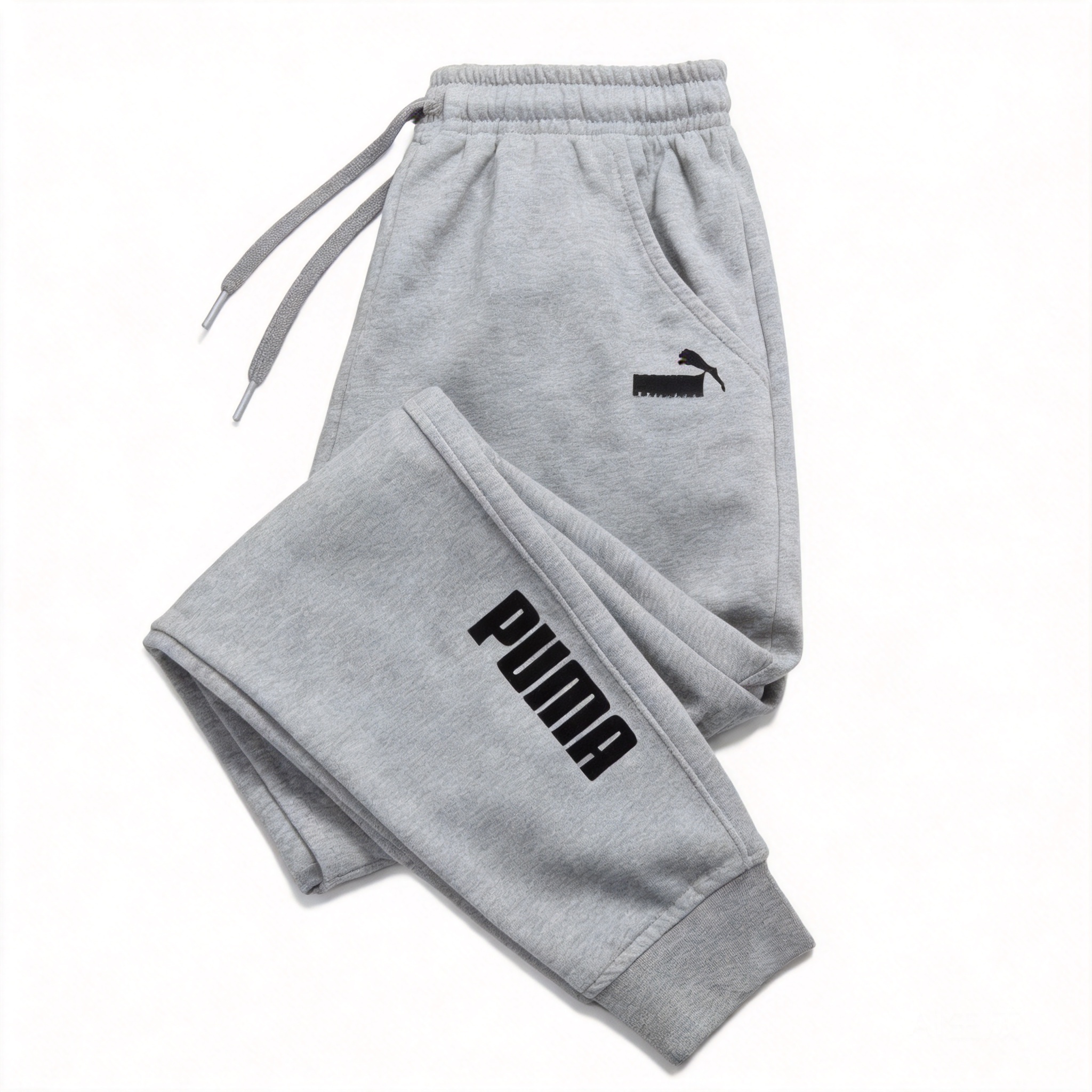 Nike Grey Cotton Athletic Pants for Men & Women