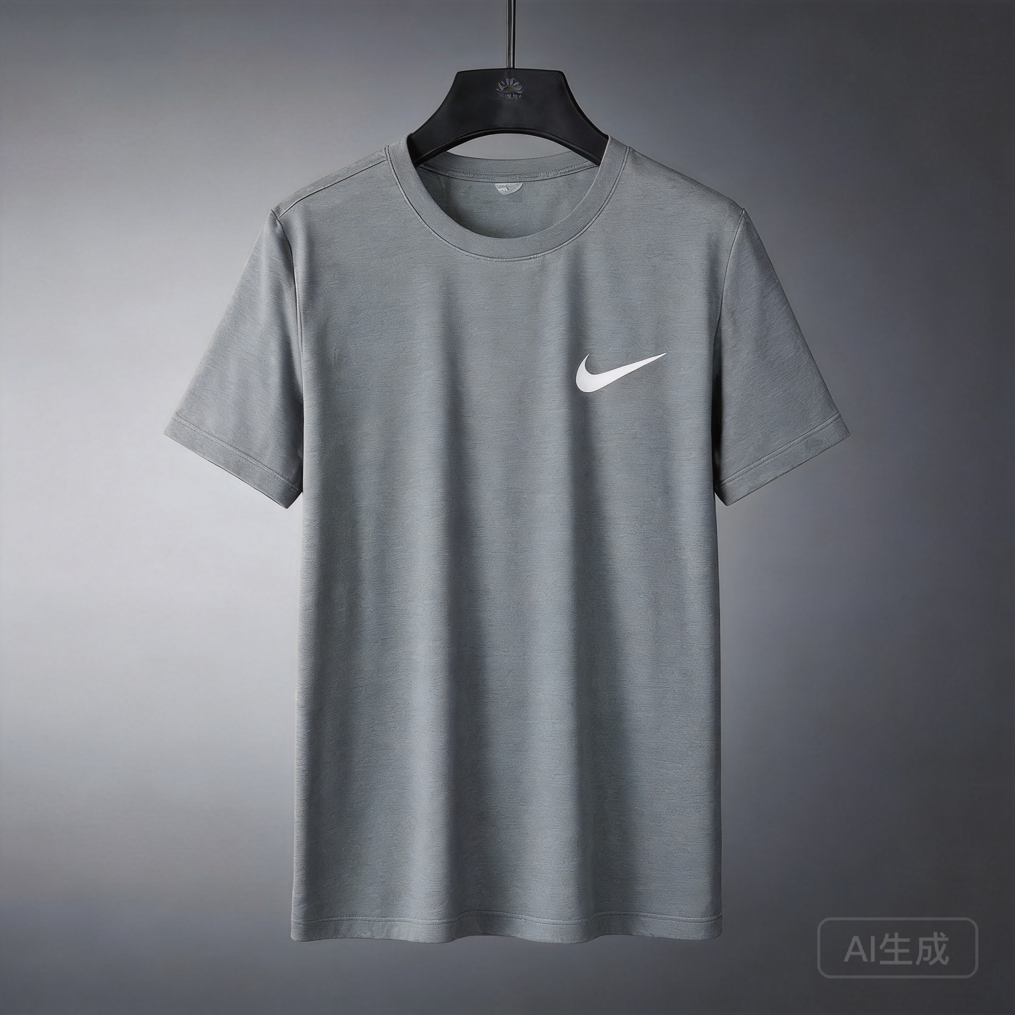 Nike Grey Moisture-Wicking Cotton T-Shirt, Unisex