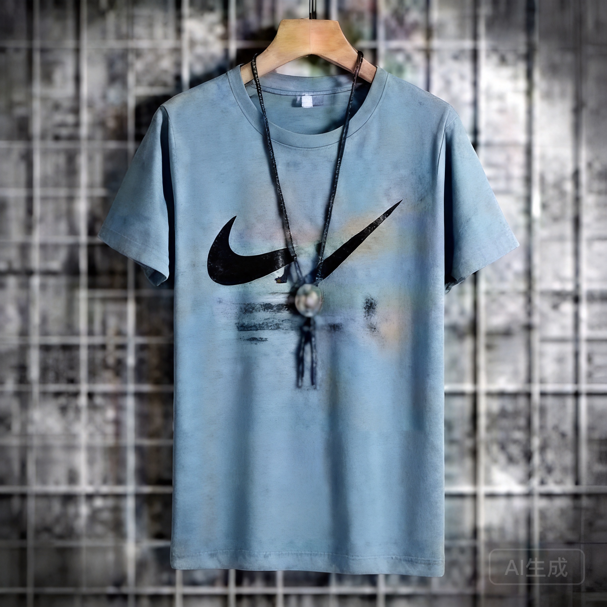 Nike Light Blue Moisture-Wicking Cotton T-Shirt, Unisex